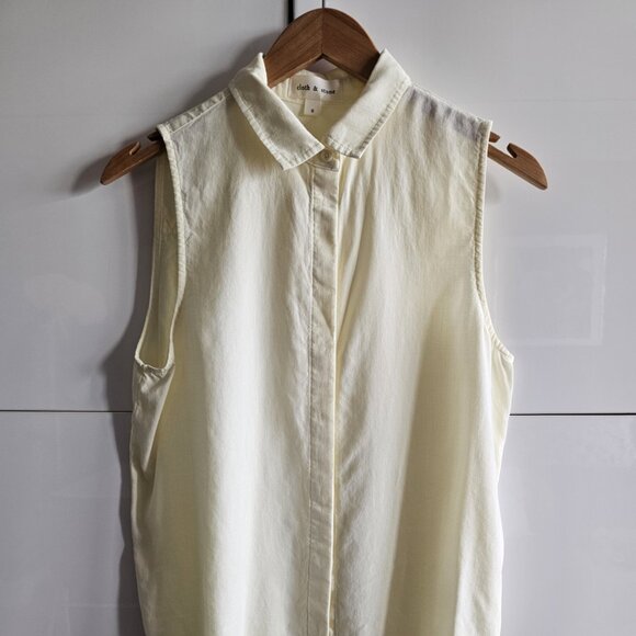 Cloth and Stone Anthropologie Sleeveless Yellow Button Down - Picture 2 of 6